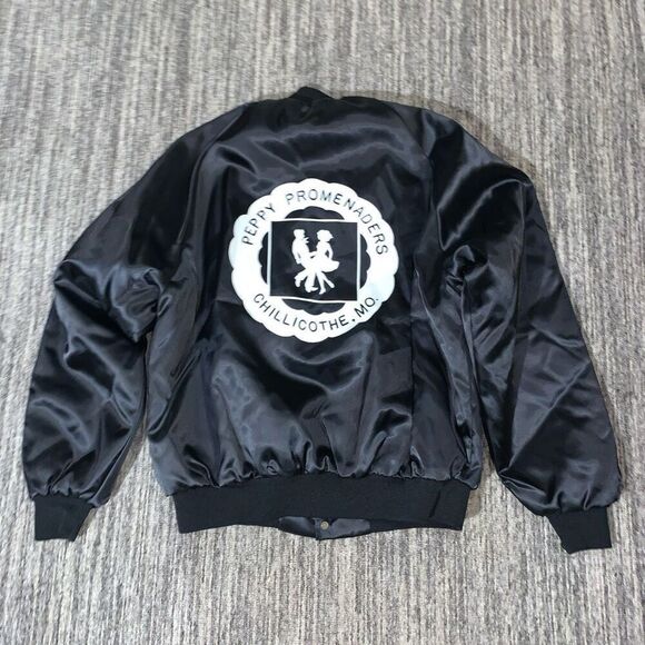 West Ark Mens Size XXL Snap Front Bomber Jacket Black Square Dance Made in USA - Picture 5 of 5